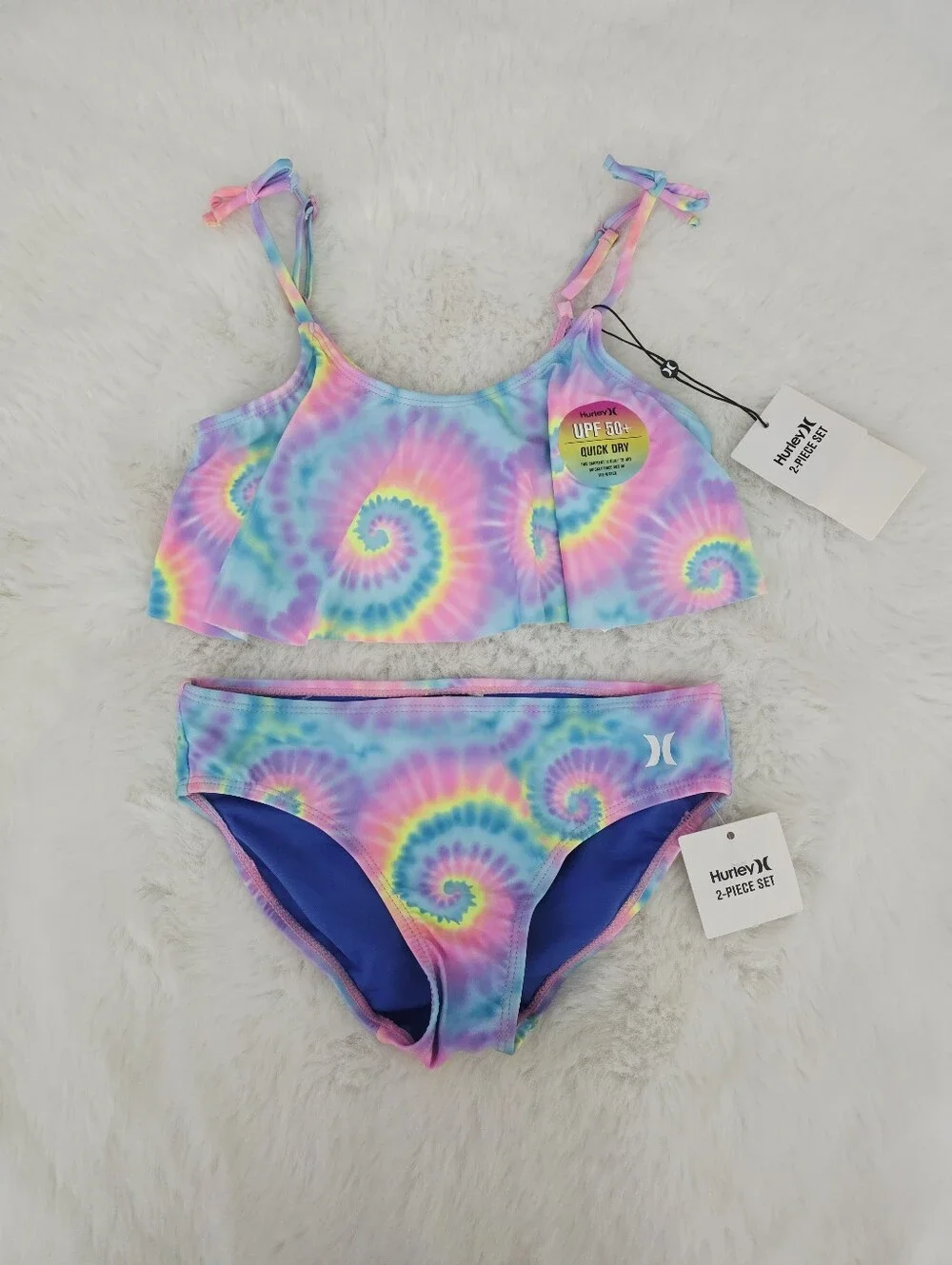 HURLEY🪷 Girls Brand New 2 Piece Swimsuit SIZE M